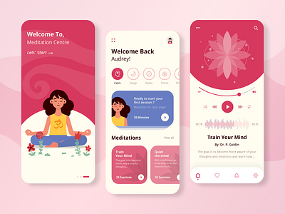 Meditation App Design by CMARIX TechnoLabs on Dribbble