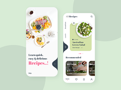 Recipe App Design app concept app design app designer app development design mobile app mobile app design mobile ui recipe app recipe app design recipes ui ux