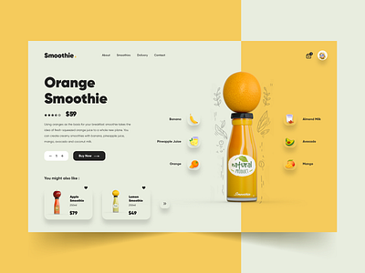 Smoothie Web Application Design by CMARIX on Dribbble