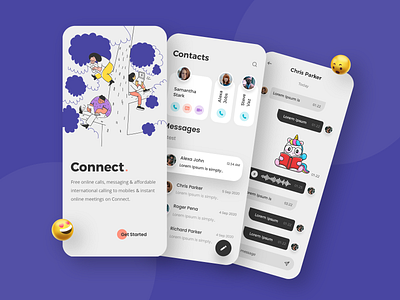 Online Friend App designs, themes, templates and downloadable graphic  elements on Dribbble