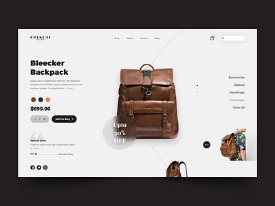 Bag Shopping Landing Page Design