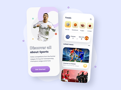 Sports News App app concept app design app designer app development design dribbble news sketch sport app sport app design sport news sports sports design ui ux