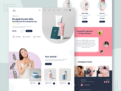 Beauty Products Website Design