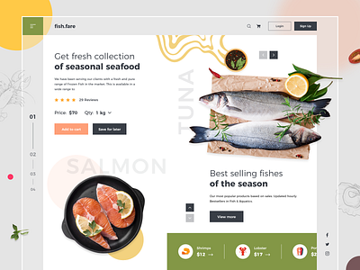 Sea Food eCommerce Web App Design