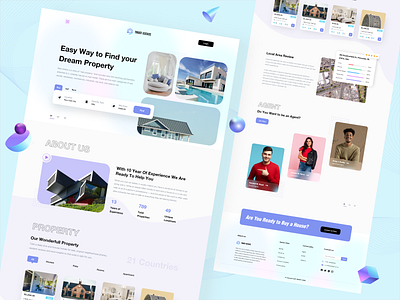 Real-Estate Landing Page broker home page house housing interface landing page landing page design properties real estate real estate agency real estate agent realestateagent realtor ui ui design user experience user interface web app design web design websitedesign