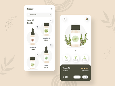 Essential Oil eCommerce App Design