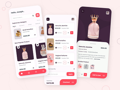 eCommerce Mobile App Design android app app concept app design app designer app developers app development app ui app ui ux design ecommerce ecommerceapp ecommerceappdesign ios app onlineshop perfume product shop shopping cart ui ux