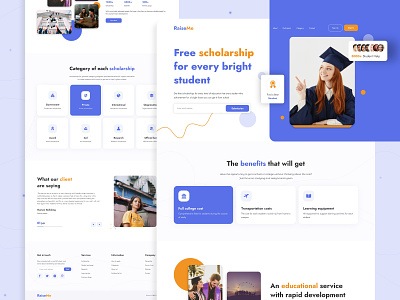 Scholarship Website Landing Page Design