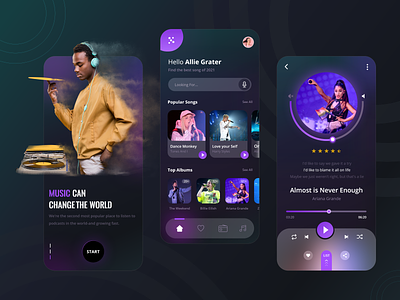 Music Player App Design designs, themes, templates and downloadable ...
