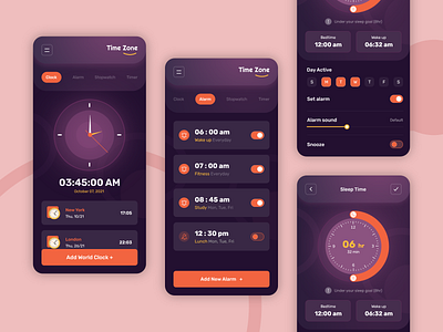 Smart Alarm App Design alarm app application bedtime checklist clock concept control innovation mobile sleep smart alarm ui ux wake up watch