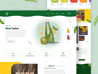 Natural Fruit Juice Web Design app designer drink ecommerce fruits grape health juice juice bar juice shop juices landing modern online store orange shop startup ui ux web web design