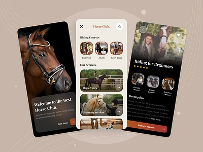 Horsemanship Mobile App Design app concept app design app designer app designers usa app developers app development app ui application design horsemapship horseriding horses interface mobile app mobile ui ride riding ui user experience ux