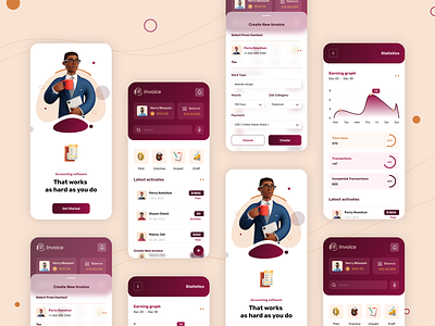 Invoice Management App app concept app design app designer app development app ui app user interface branding design ideas designers graphic design graphics illustration invoice app development invoicing app logo ui design ui ux ui ux design uiux ux design