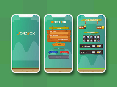 Wordbox - Puzzle Word Game app design app development game app ui ux word game