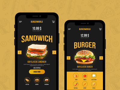 Food App UI app app concept app design creation design foodapp on demand app ui ux