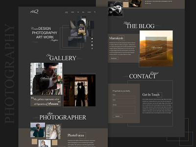 Single Page Photographer Website