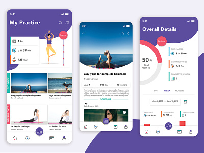 Yoga App UI app design appdesigner beginner calories design agency fitness illustration art intermediate mobile app development company relaxation ui ux user yoga yoga app yoga pose