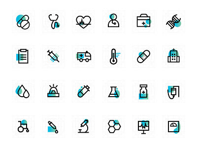 Medical Icons bandage design art design company doctor icon design icon set icons icons design icons pack icons set logo medical medical app medication medicine medicines stethoscope ui ui designer uidesign