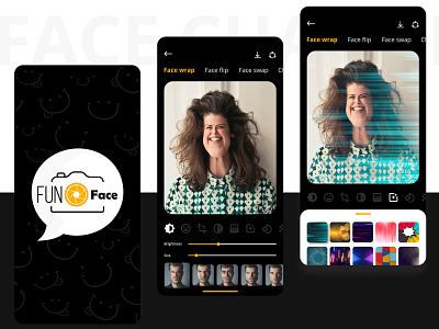 Funny Face App app app concept app design app designer app designers app developers app development app development company design face face app funny character girl photo editing photo effect photoshop theme ui ui designer ux