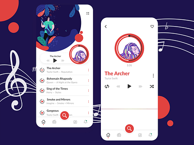 Music App Design after effects animation app animation app concept app design app designer app designers app development design music app ui music player ui photoshop ux