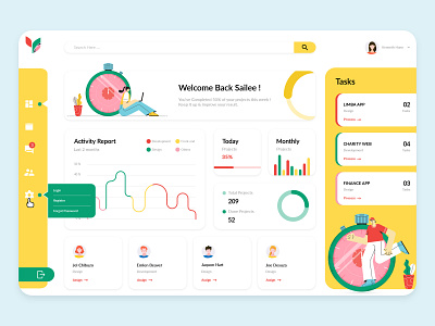 Task Manager Dashboard dashboad dashboard design dashboard template dashboard ui design designer task management ui ui ux uiux website designer