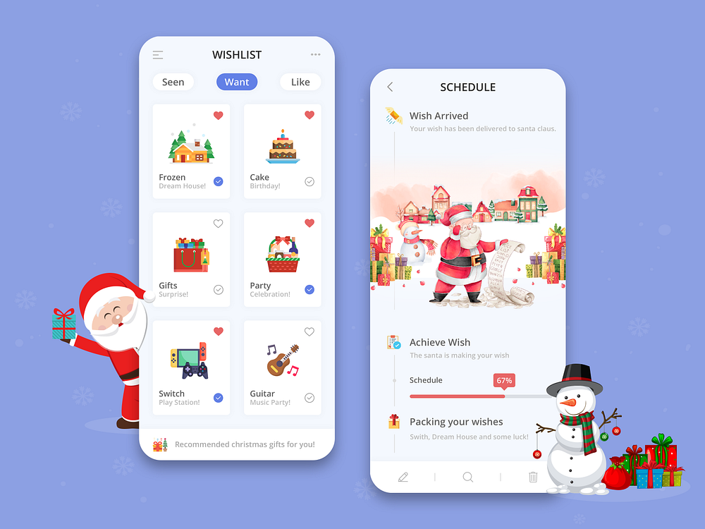 Santa Wishlist App by CMARIX on Dribbble