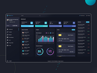 Banking Dashboard UI by CMARIX on Dribbble