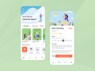 Adventure Sports Booking App Design