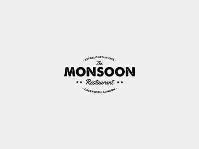 The Monsoon Restaurant branding graphic design identity letter mark logo design logo designs logos logotype symbol typography