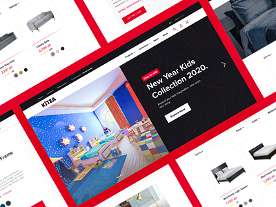 Kitea - UI/UX Redesign furniture interaction design landing page ui ui ux ux webdesign website design