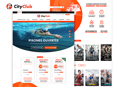 City Club UI/UX Design figma fitness landing page ui uiux webdesgin