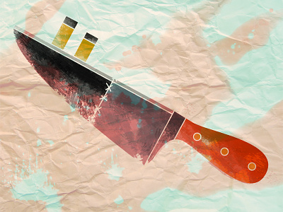 PsychoTitanic blood film illustration kill knife paper psycho sea see ship stew titanic trailer