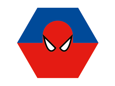 Guess Who? 01 comix film hexagon minimal mudule spiderman superhero vector