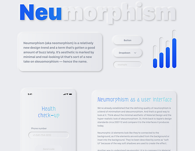 Daily UI 003 Landing page daily ui 003 dailyui neomorphic neomorphism