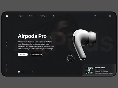 Apple Airpods Pro Web Design Concept