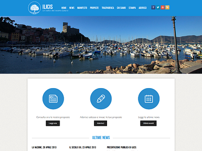 Ilicis Website blue clean design election grey layout organisation political responsive sea ui ux web web design website white