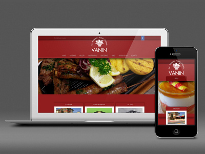 Vanin Restaurant - Responsive Website class clean devices dish eat food italy mobile modern red responsive restaurant ui web design