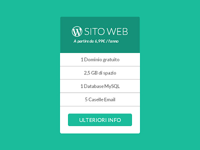 Flat Pricing Table - Pop.it domain email flat green hosting pricing service table ui ux website white