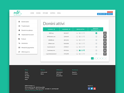 Domain Admin Page - Pop.it design domain flat hosting ui user interface ux website