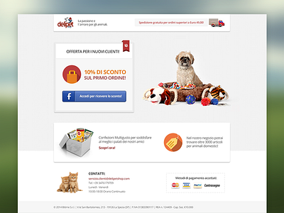 Delipetshop Landing Page advertising clean flat fresh landing landing page newsletter pets web marketing website