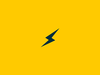 Zap blue icon minimal thunder yellow zap