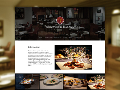 Le Tre Spade Restaurant elegant modern photography restaurant template user interface web design website