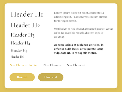 Typography Guidelines elegant font gold guidelines typography user interface design