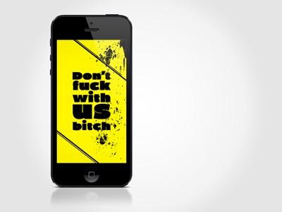 Don't - iPhone 5 Wallpaper big design graphic design iphone 5 wallpaper yellow