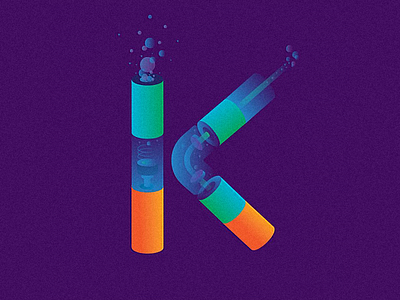 K alphabets design illustration