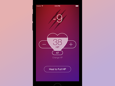 "Hit Points" App Concept app dnd mobile