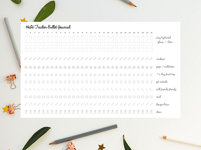 Free Adobe Xd Habit Tracker adobexd bullet journal design designer dribbble habittracker illustration journal journaling ux vector
