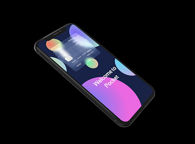 Pocket: Glassmorphism Wallet App adobe xd finance app ios mobile app mobile app design ui design ux design ux ui design wallet