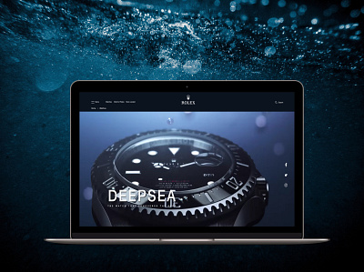 Rolex Website Concept for Diving Watch adobexd after effects rolex uidesign ux uxdesign uxui watch web design website