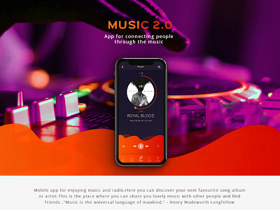 Music 2.0 App branding design flat gradiant illuatration illustration mobile app music prototyping vector wireframe